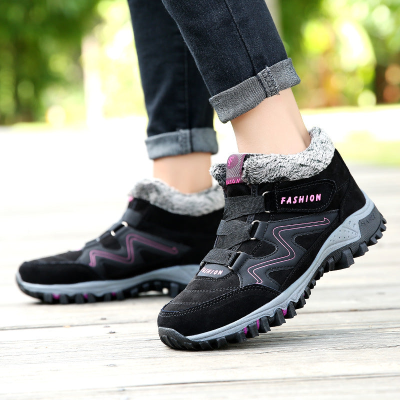 Outdoor Cotton-Padded Mid-Top Sports Platforms