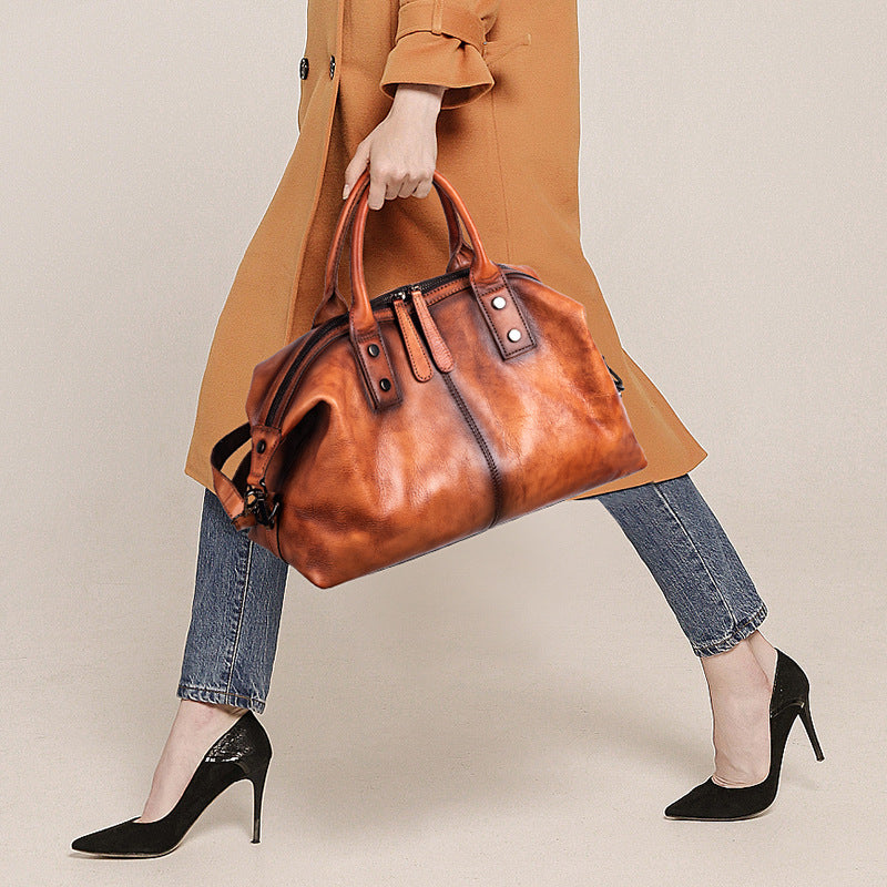 Retro Cowhide Messenger Bag