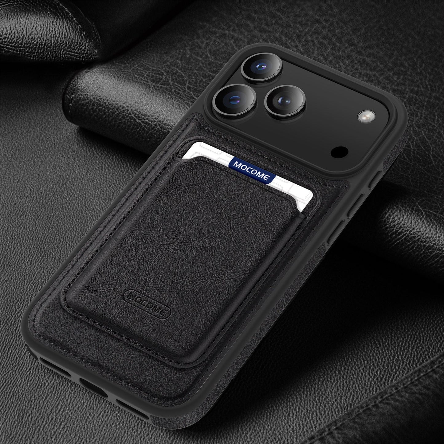 Leather Magnetic Card Holder Phone Case Compatible With The 17 Pro Max