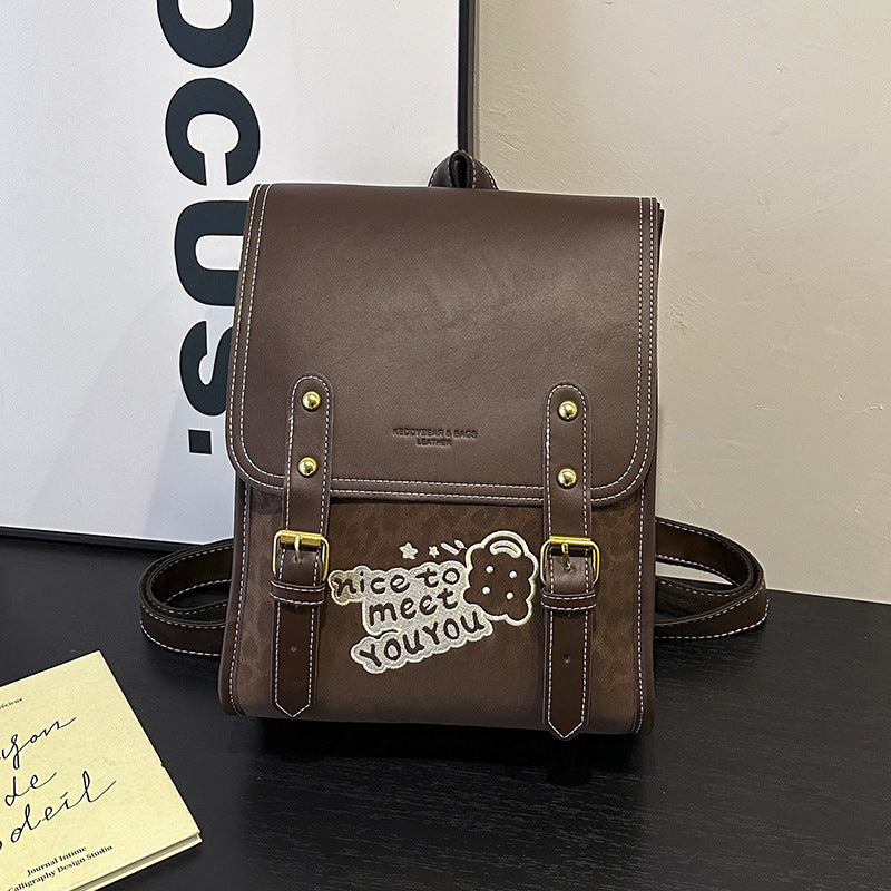 Simple Western-style High-quality Large-capacity Commuter And Street-ready Backpack