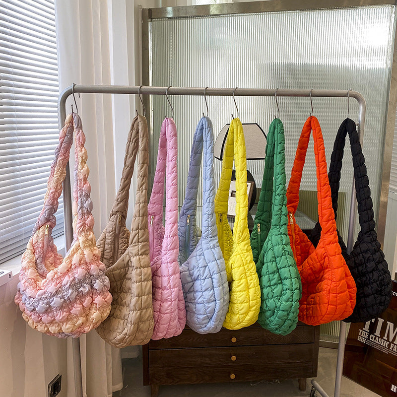 Down Jacket Shoulder Messenger Bag Travel Bag