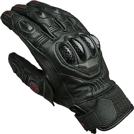 Guantes de motocicleta Gladiator | Cuero Genuino | Protección de Nudillos Reforzada