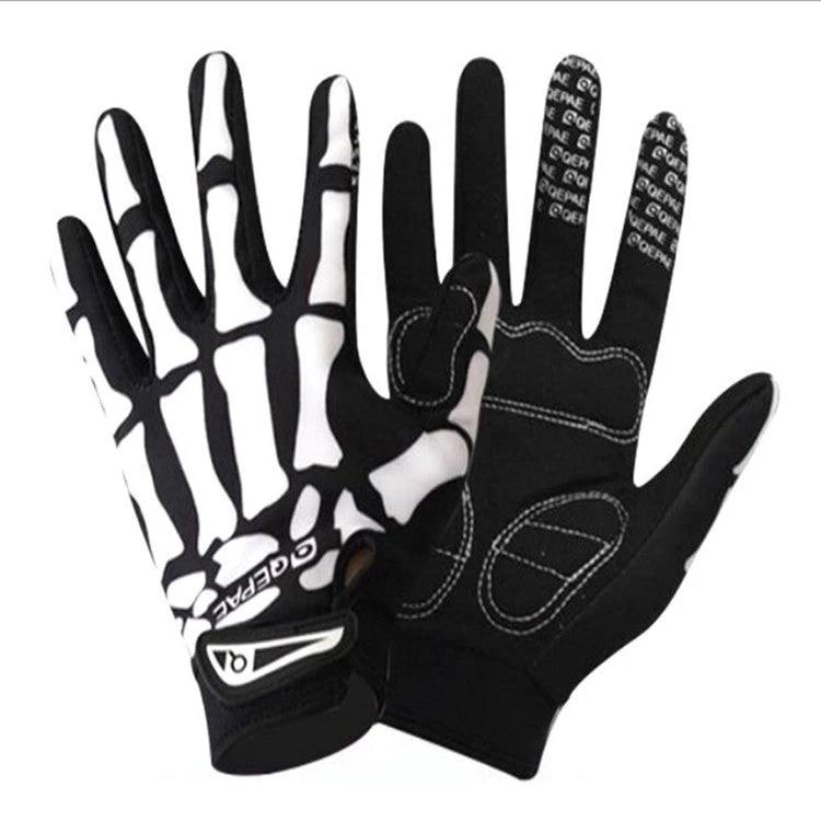 Sports Outdoor Full Finger Skull Riding Gloves For Men