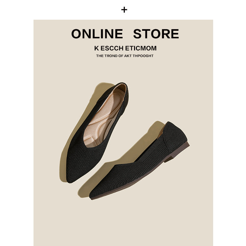 Women's Pointed-Toe Color Matching Flats