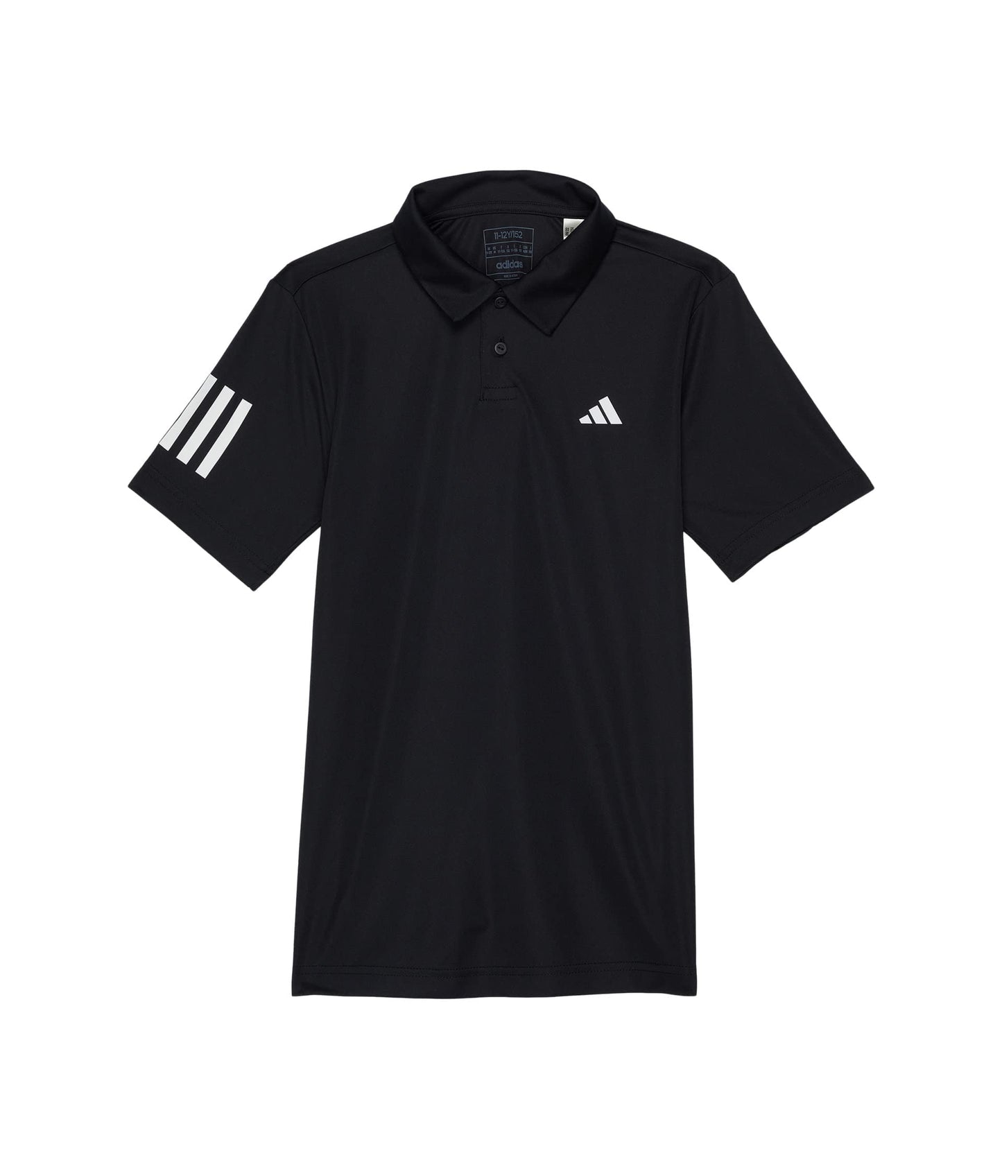 adidas Boys Club Tennis 3-Stripes Polo Shirt Black (2023) Large