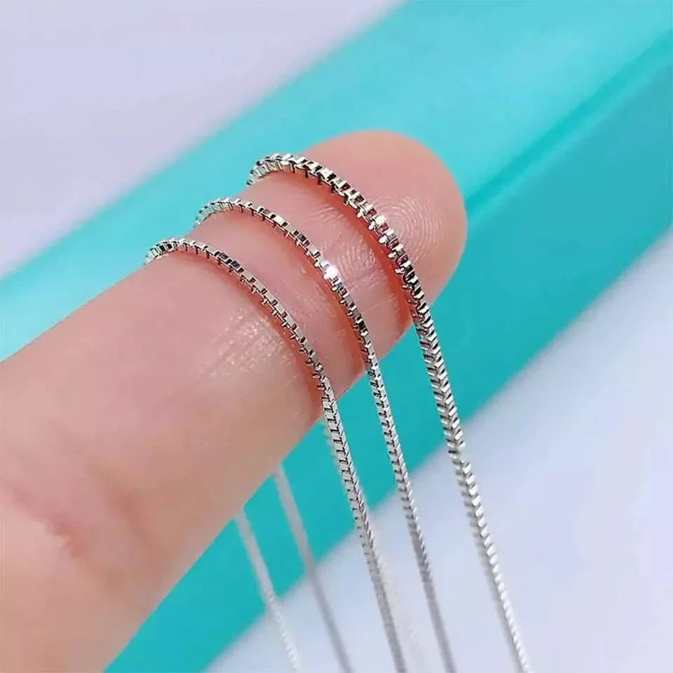 925 Sterling Silver Box Chain Necklace