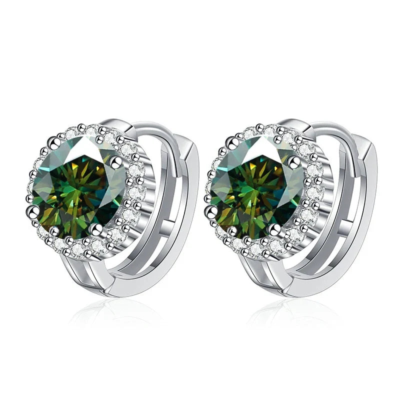 925 Sterling Silver D Color Moissanite Stud Earrings For Women Wedding