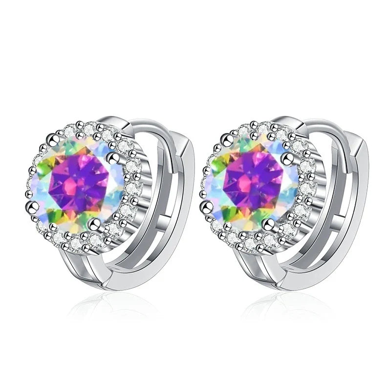 925 Sterling Silver D Color Moissanite Stud Earrings For Women Wedding