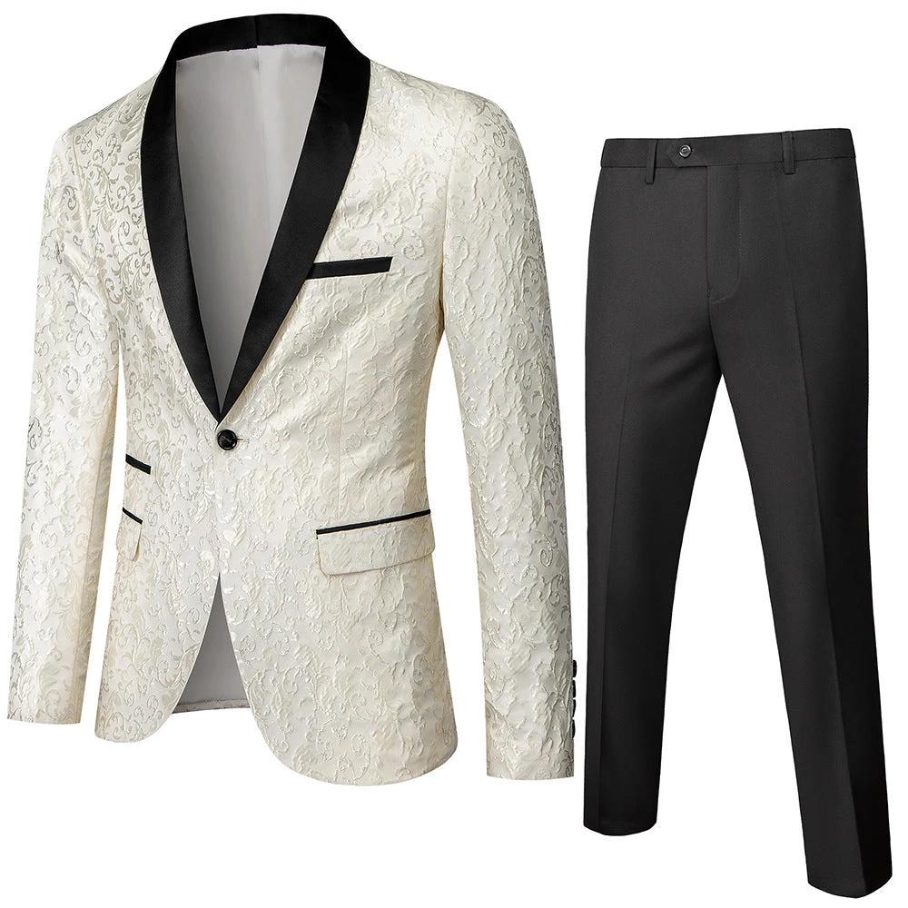Men's Business Casual Slim Fit Two-piece Suit