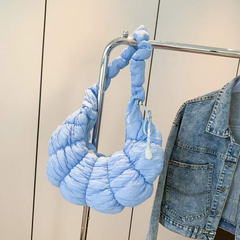 Crossbody Croissant Pleated Clouds Shoulder Bag Travel Bag