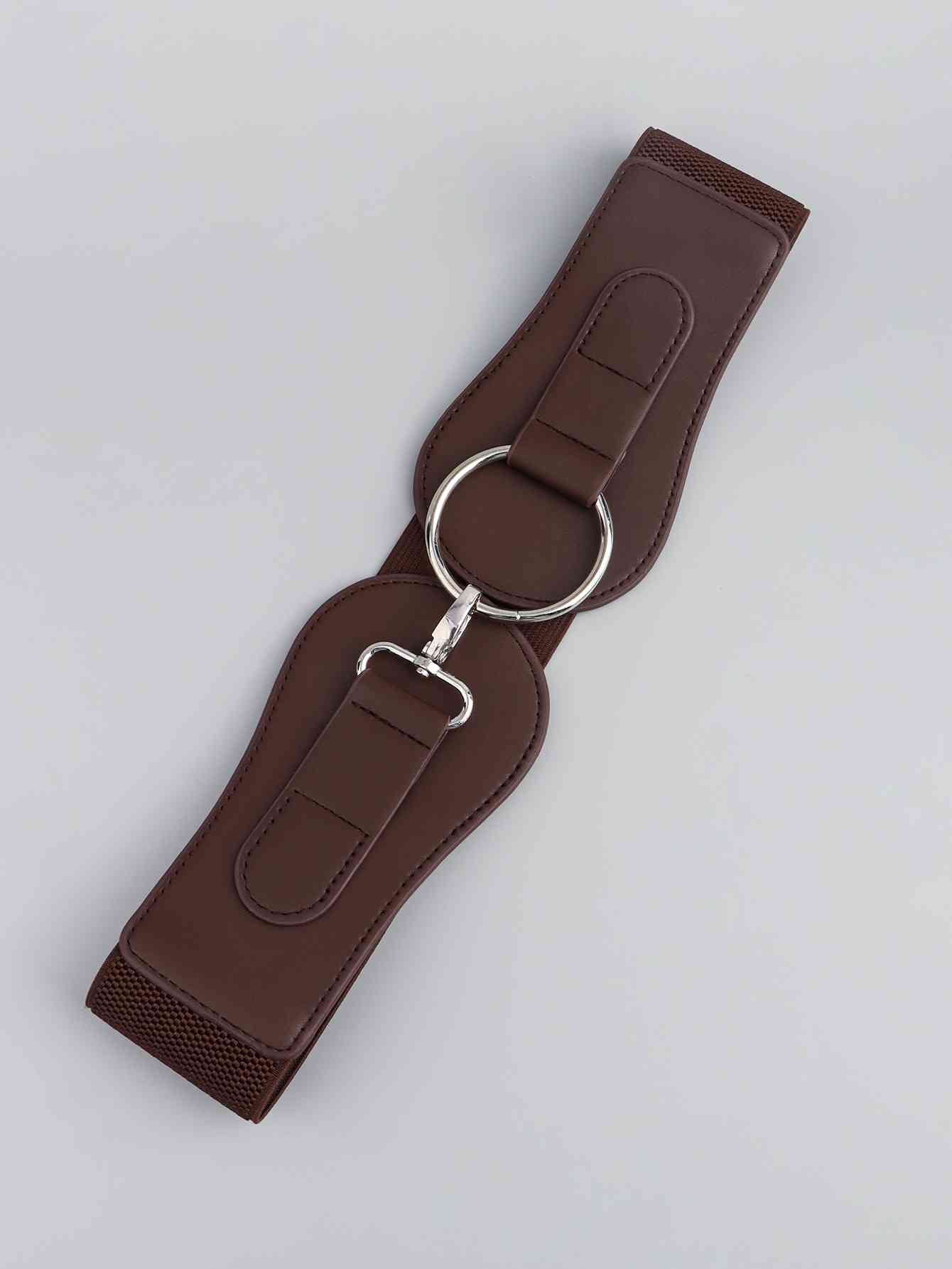 Elegant Fashion PU Elastic Wide Belt – Adjustable Comfort Fit See size chart under “more details”