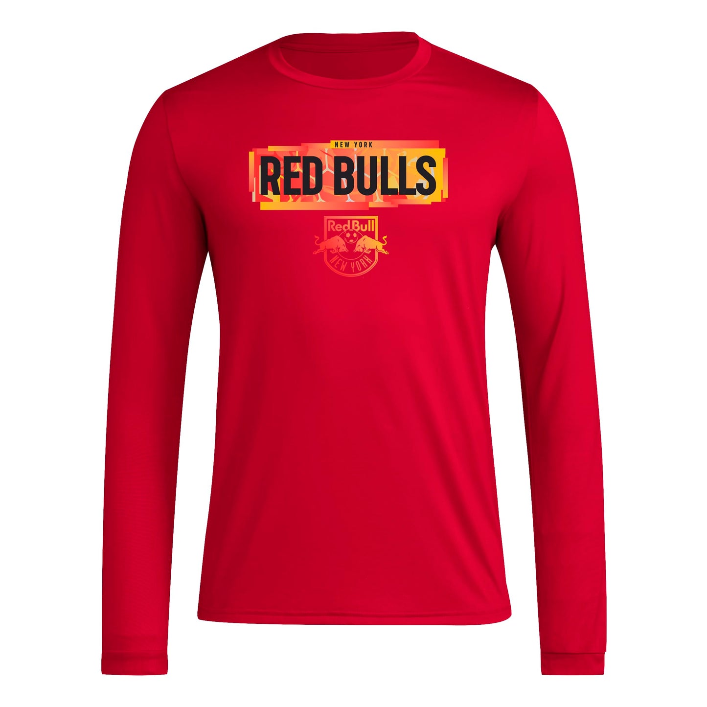 adidas Mens Long Sleeve Pre-Game T-Shirt Team Power Red/New York Red Bulls XX-Large
