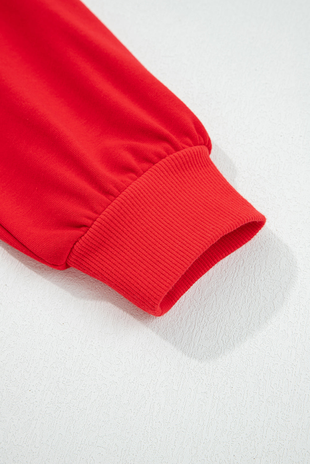 Sudadera de Manga Globo con Letras Bordadas "How Bout Them Dawgs" en Rojo Fuego