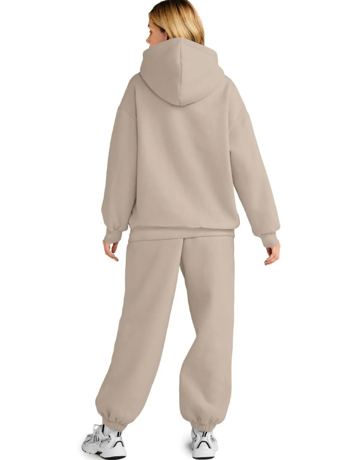 Conjunto de Sudadera con Capucha (Bolsillo Canguro) y Joggers de Talla Grande