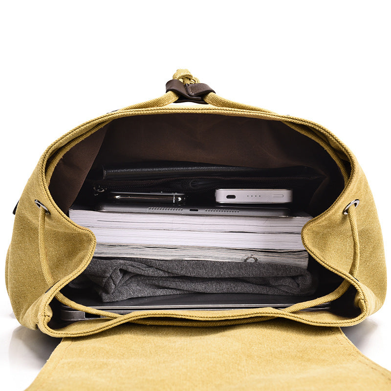 Men's Large Capacity Canvas Backpack