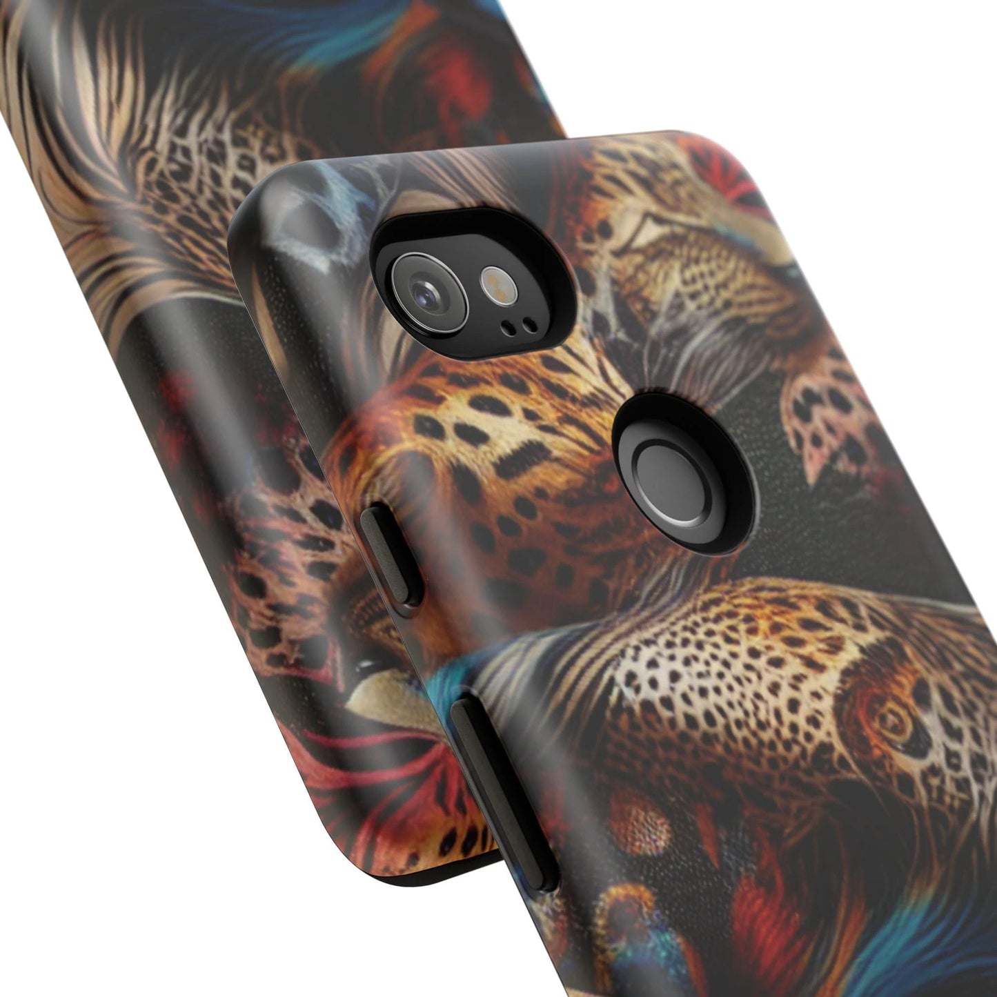 Stylish Tough Phone Case with Elegant Black and Gold Design