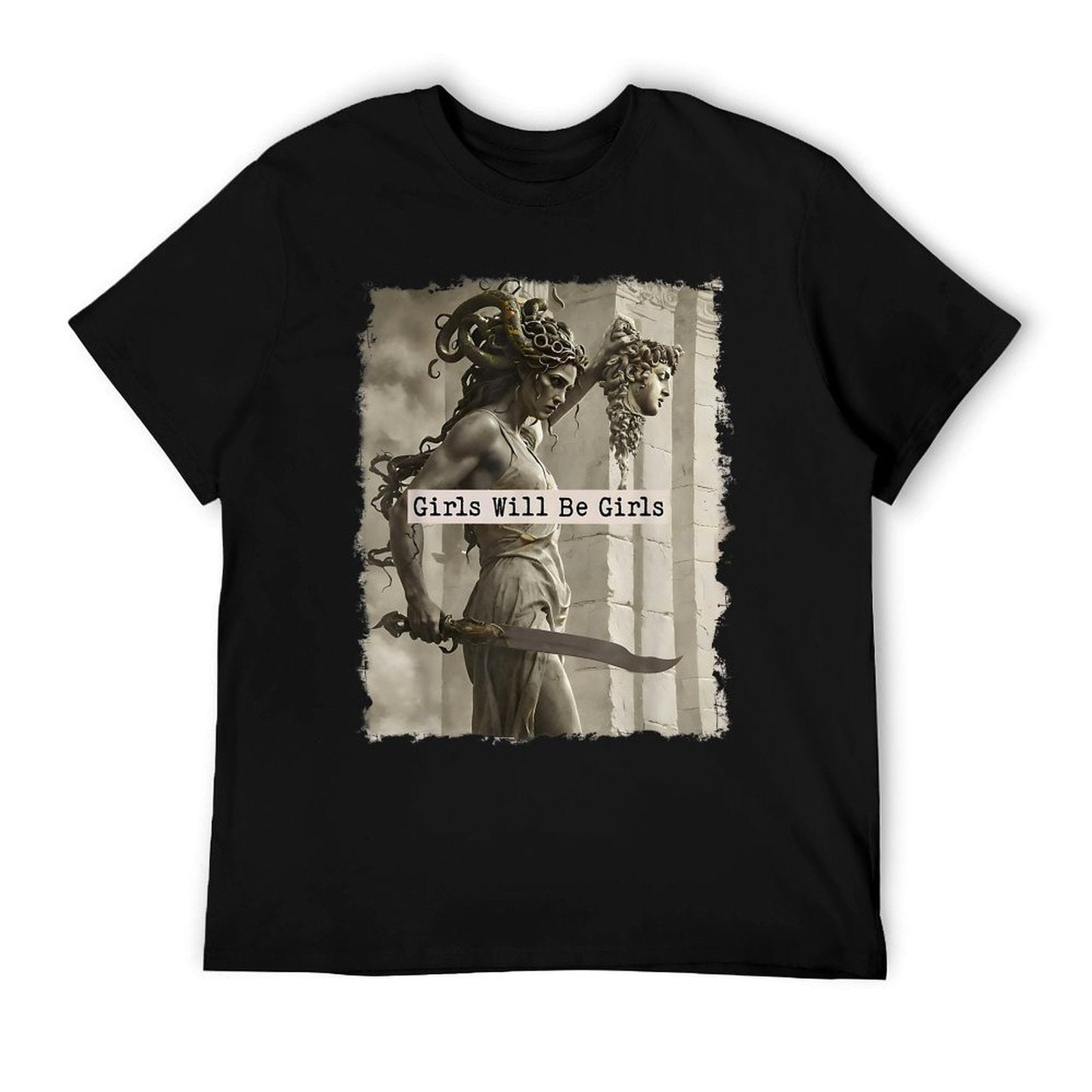 Girl Will Be Girlss Medusa Feminist Women Odor-resistant T-Shirt