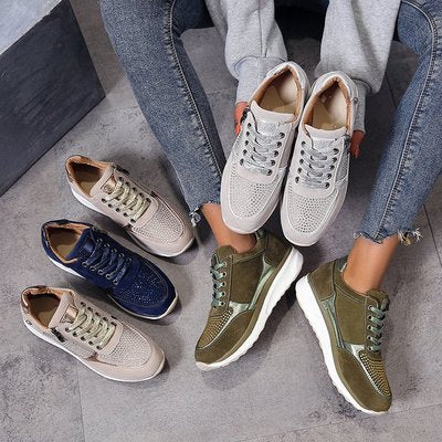Women's Thick Bottom Rhinestone Sneakers