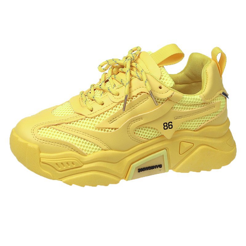 Candy-Colored Thick-Soled Fashion Sneakers