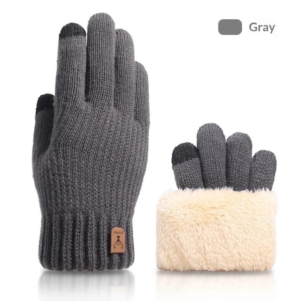 Fall And Winter Touchscreen Gloves For Men With Fleece Lining