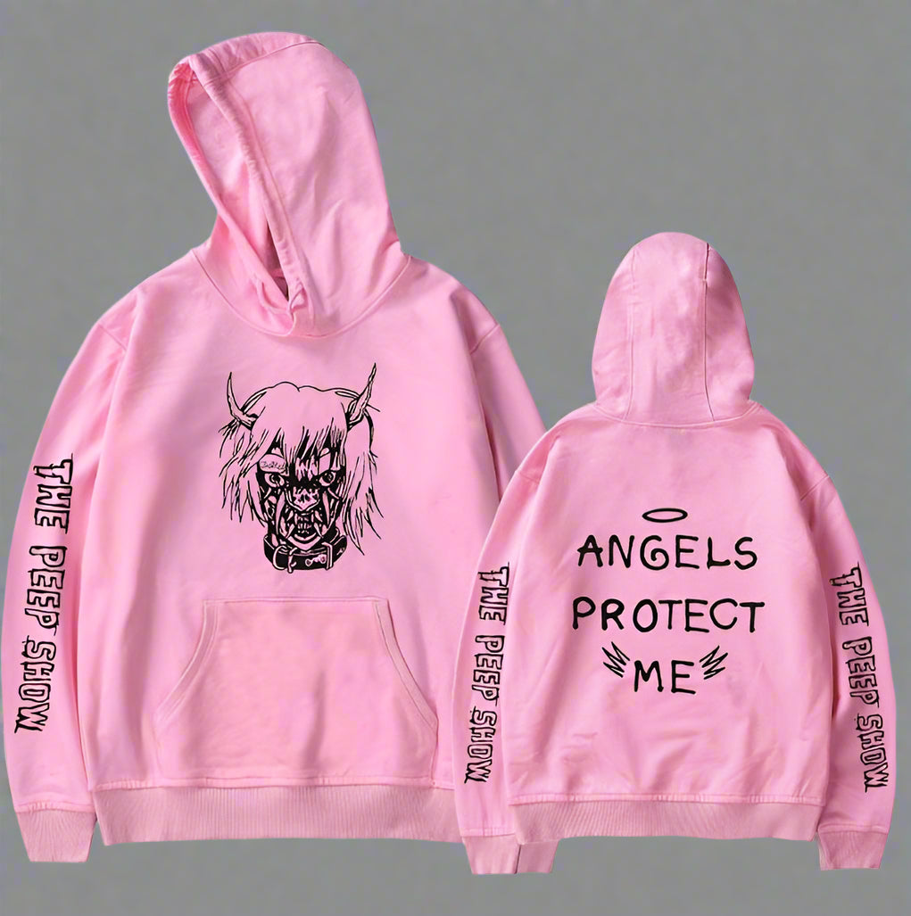 Sudadera con Capucha de Ángel y Demonio – Sudadera Unisex con Estampado Gráfico para Pareja