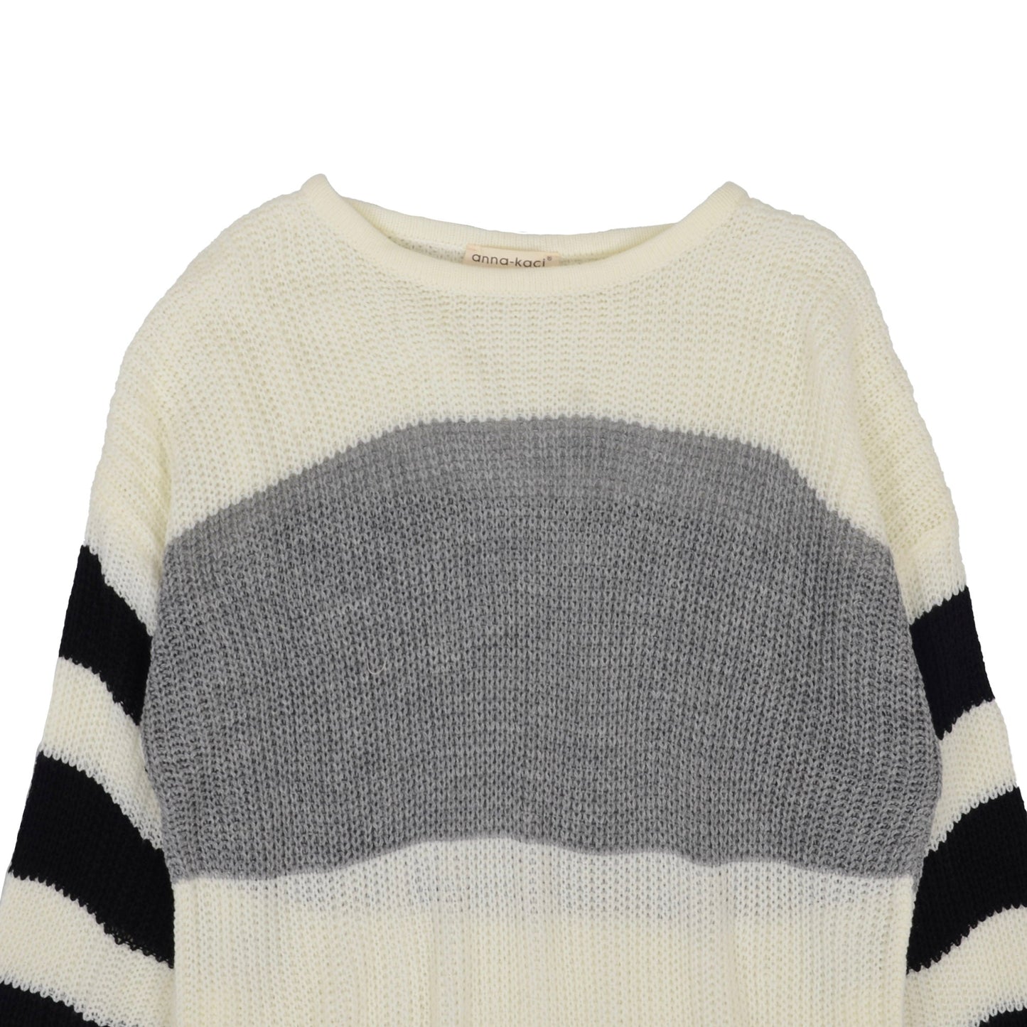 Suéter Oversized de Rayas Mixtas