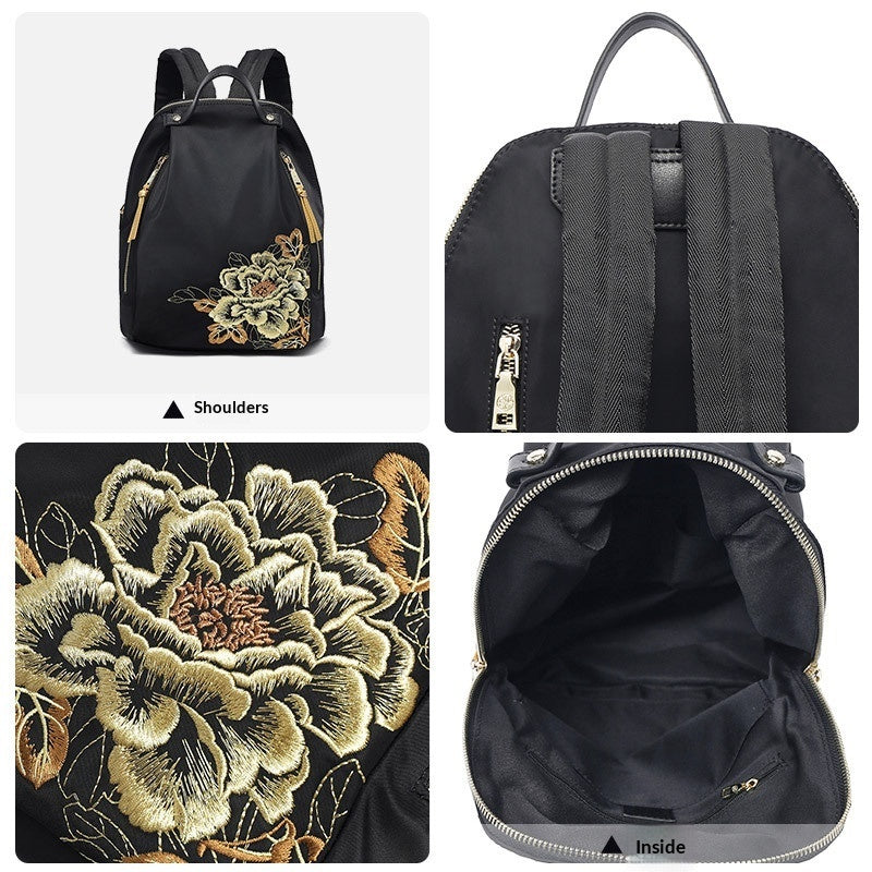 Pmsix Tianxu Chinese-style Embroidered Backpack Ethnic-style Lightweight Travel Bag