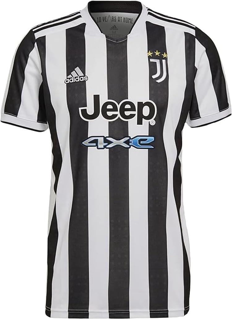 adidas Mens Juventus 2021-22 Home Jersey (Small White/Black)
