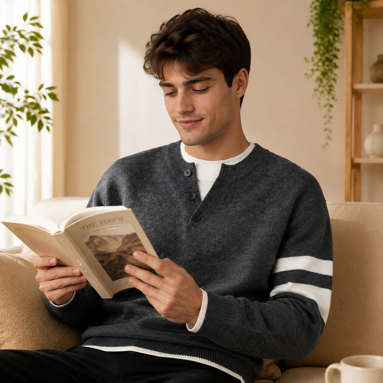 European And American Streetwear Knit Sweater For Men