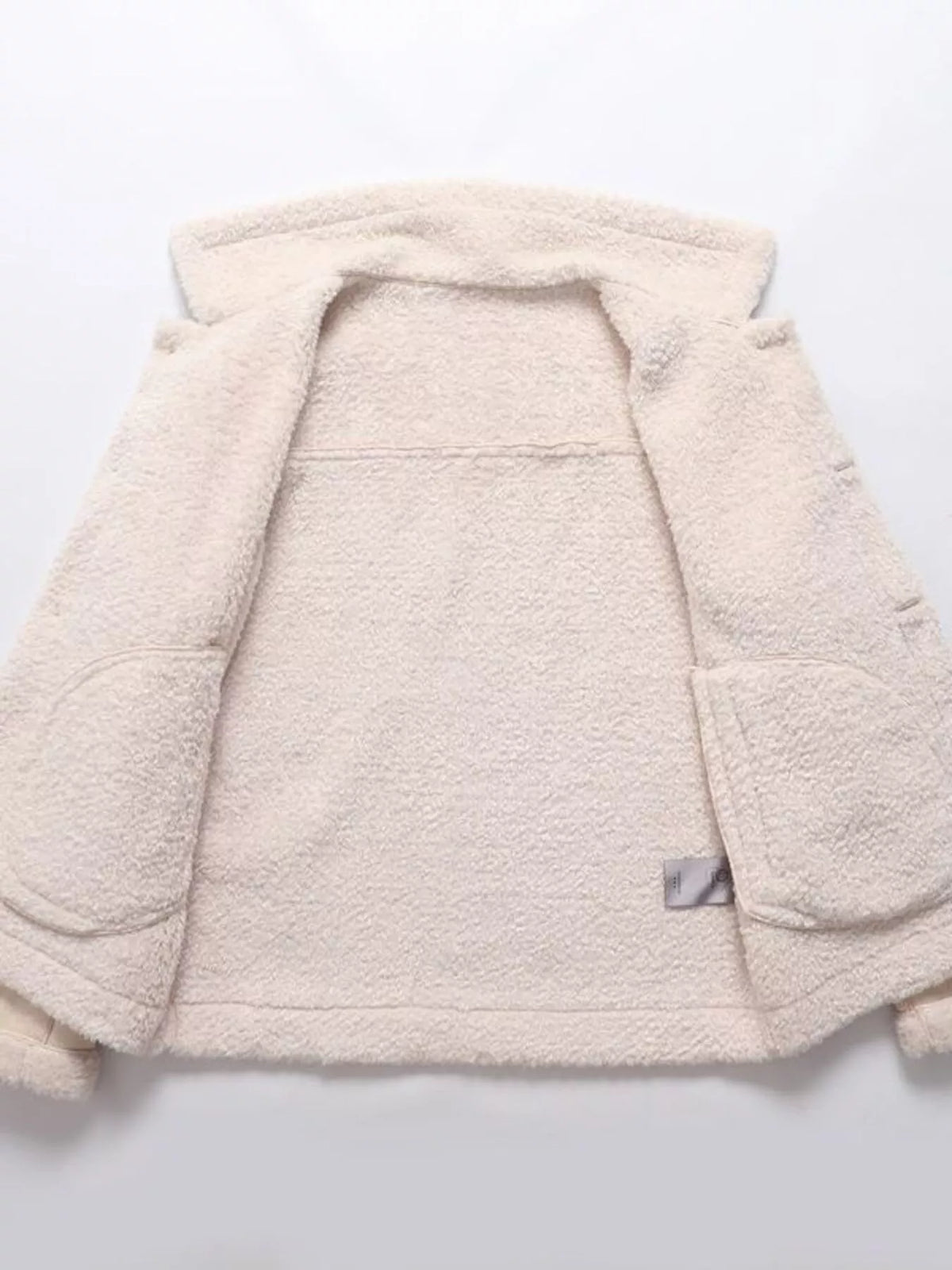 Men's Plus Size Shearling Lined Button Up Jacket