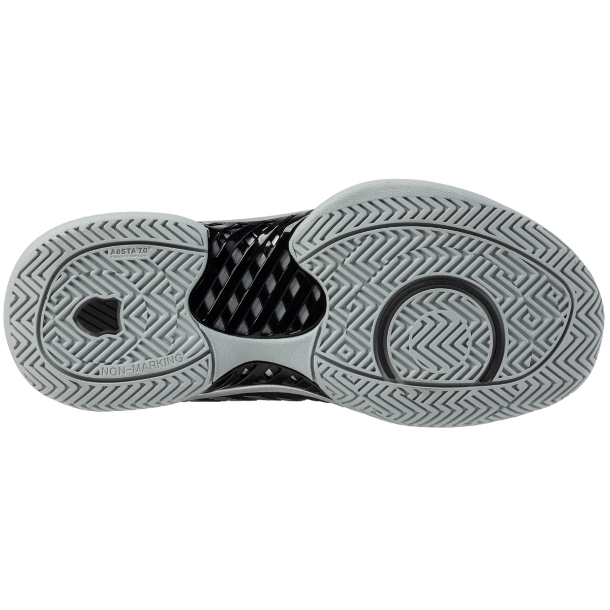 K-Swiss/Master Athletics Women's Hypercourt Express 2 Tennis Shoe (Black/Silver)