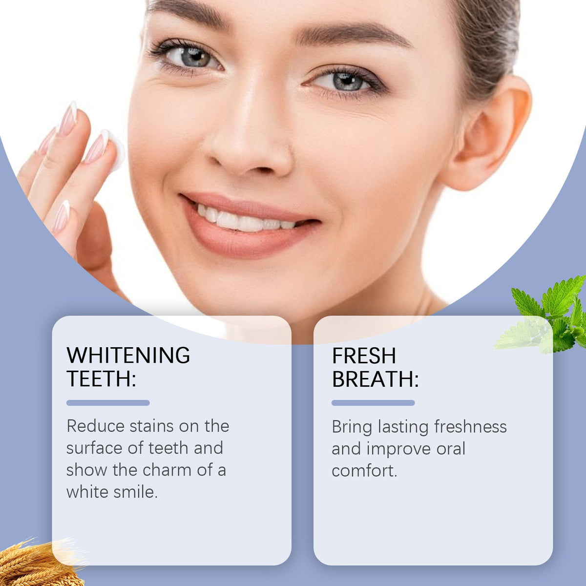 Peppermint Dental Powder, 50g, Oral Care, Oral Care Product for Daily Oral Care