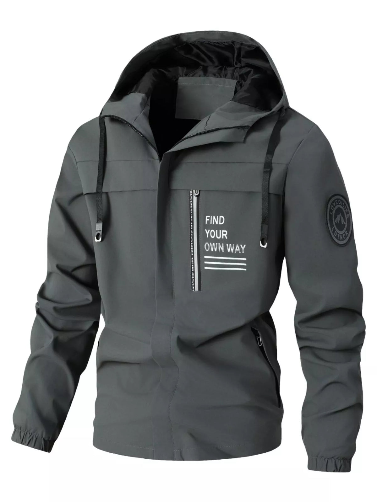 Men's Plus Size Hooded Outdoor Windproof Jacket