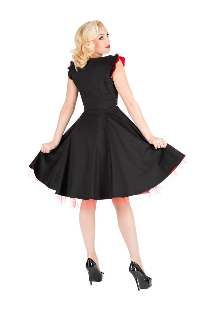 Vestido negro con vuelo 9454