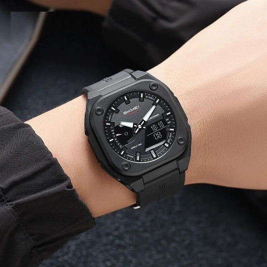 Reloj Electrónico Exterior Multifuncional Impermeable Luminoso con Doble Inserto