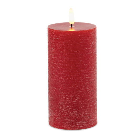 FIA Wick Red Pillar Candle (Set of 2)