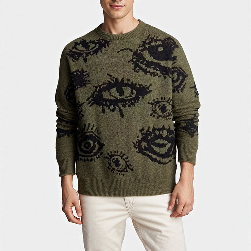 Round-neck Long-sleeve Loose-fitting Sweater