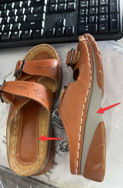 Buckle Wedge Sandals