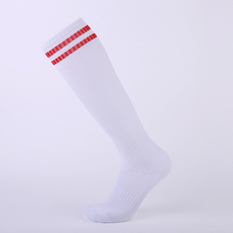 Men's Training Socks Thickeneded Towel Bottom Cushioning Comfortable Pvc Dispensing Non-Slip Socks Sweat-Absorbent Breathable Mid-Calf Football Socks