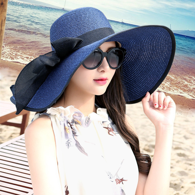 Sombrero de paja de verano para mujer