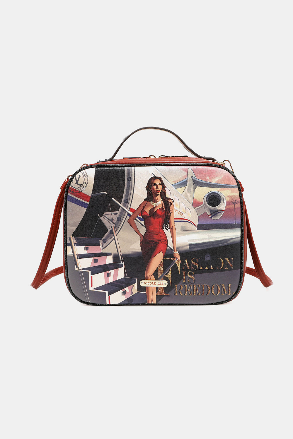 Bolso con estampado de Nicole Lee USA con tres bolsos pequeños