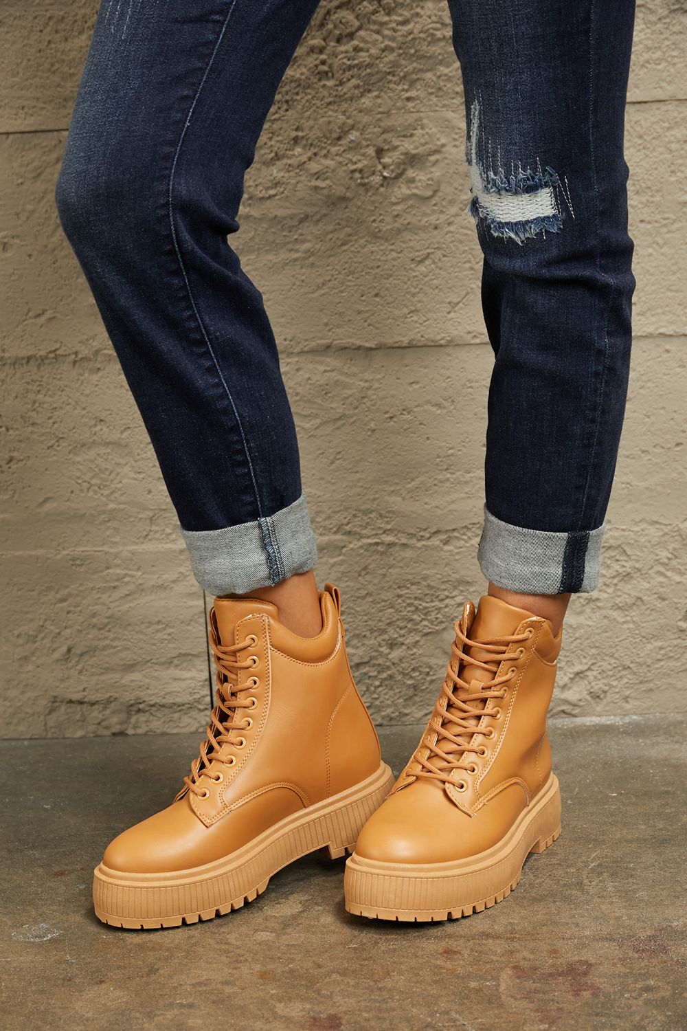 Botas de Combate de Plataforma East Lion Corp