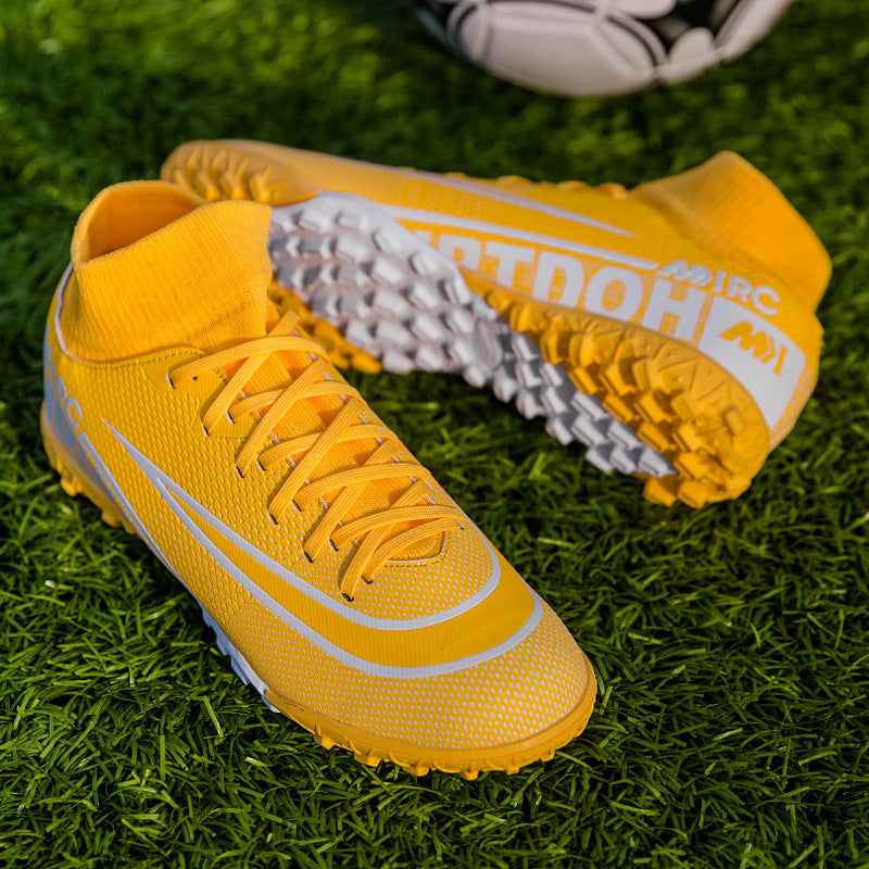 High-top Football Shoes, Broken Nails, Hidden Anti-skid Spikes