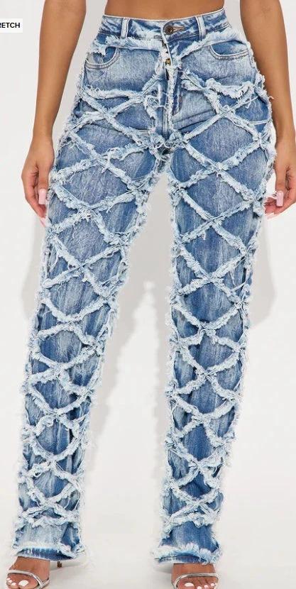 Jeans de pierna recta All Over Me - Lavado medio