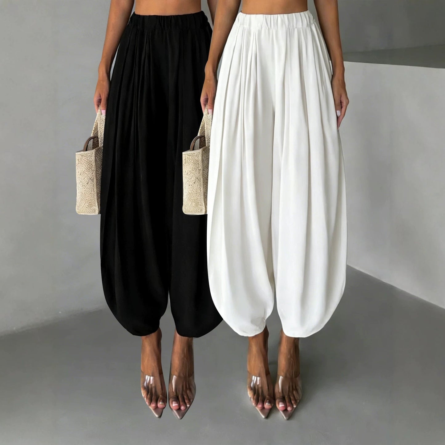 2-piece Set Fashionable Air Pants For Womencasual Yoga Wide-leg Pants