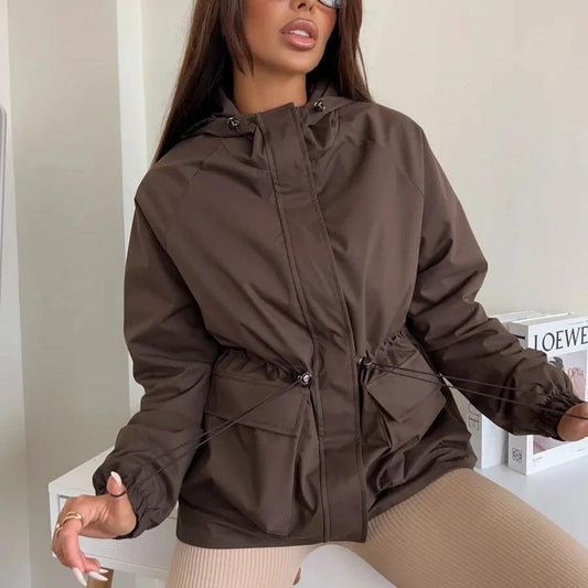 Chaqueta Casual para Mujer, Tipo Shell, Manga Larga