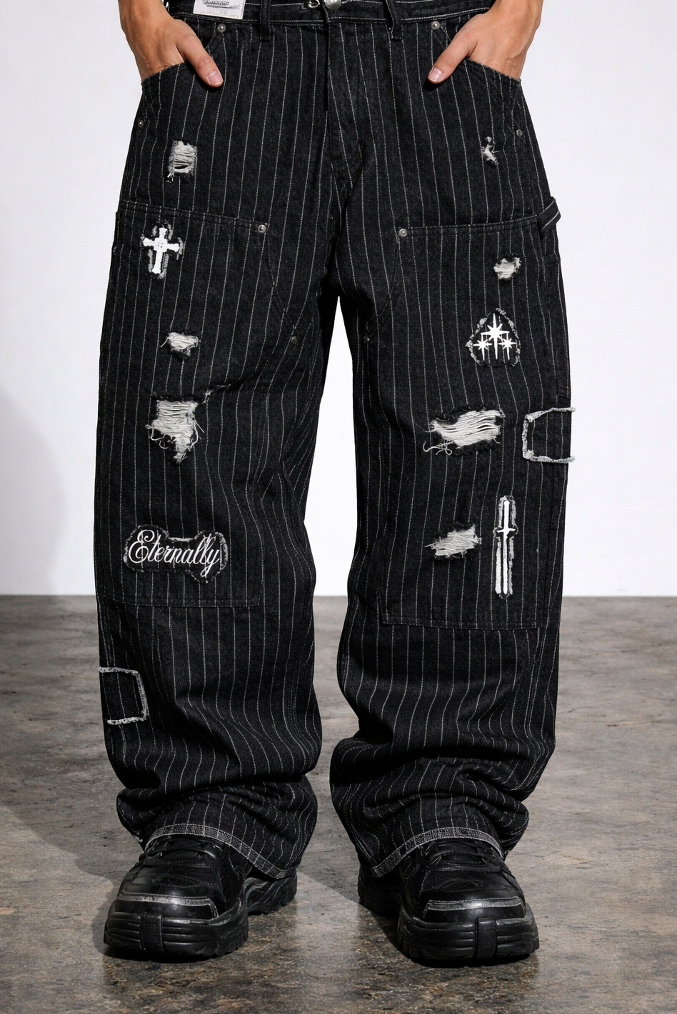 Pinstripe Patch Double Knees