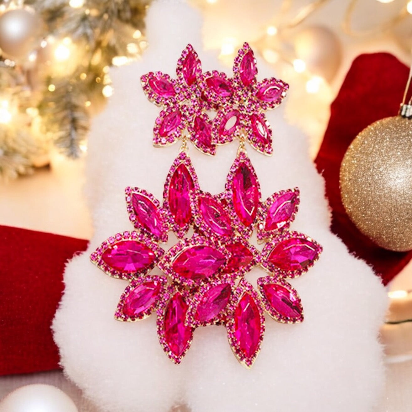 Pendientes de flor con pedrería y “lobe wonders” GRATIS