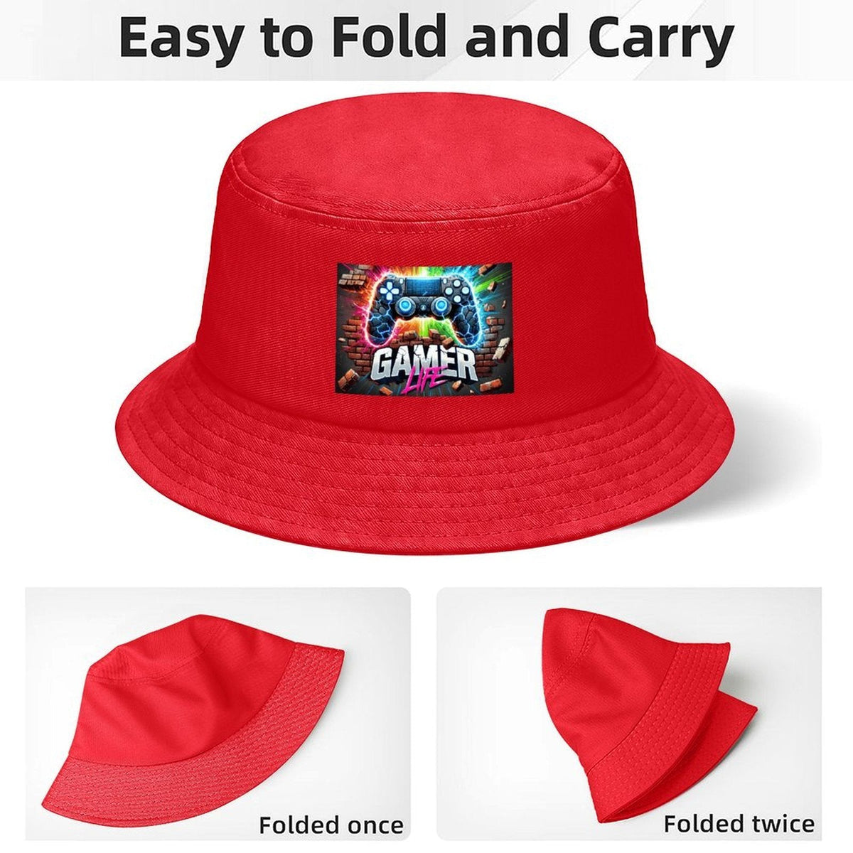 Gamer Life Video Games Design Kid's Bucket Hat | Ships from USA