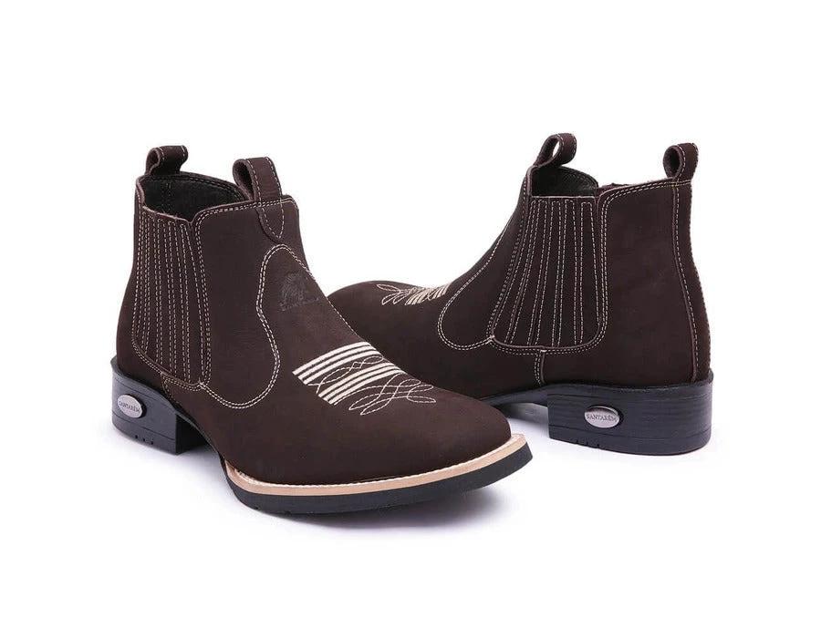 Men's Vintage Suede Flat Heel Round Toe Martin Boots